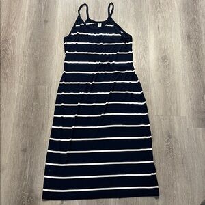 16 Navy and White Striped Dress